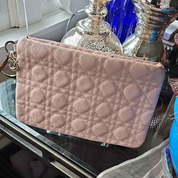 Dior Cannage Coated Canvas Panarea Clutch